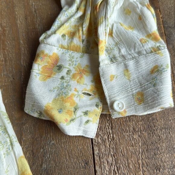 O'Neill Yellow Floral Blouse/Coverup - Picture 6 of 6